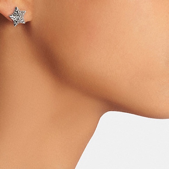 COACH PAVE METAL STAR STUD EARRING STYLE NO. 90869 - Picture 2 of 2